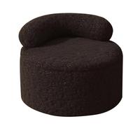 KHLMSRXJ Reposapiés de Felpa con Espacio de Almacenamiento, Banco Redondo para Cambiar Zapatos con Respaldo, Estructura de Madera Maciza, Taburete Multifuncional, reposapiés Decorativo para