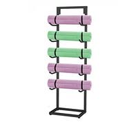 KHLMSRXJ Soporte para Esterilla de Yoga de 5 Niveles Against The Wall, Independiente, Moderno Organizador de Almacenamiento Multiusos de Metal para Rodillos de Espuma o colchonetas de ejerc