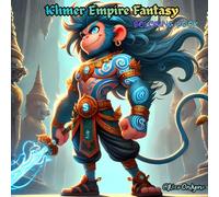 Khmer Empire of Fantasy : Adult and Kids Coloring Book For The Blue Flame Monkey Warrior: These fit the modern Khmer style with fantasy energy, glowing patterns, and mythic guardians