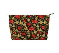 Khokhloma Tradicional Ruso,Neceser de Pana, Neceser de Maquillaje portátil, Neceser de Viaje