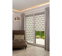 Khome Klemmfix-Doppelrollo Welle Estor Doble, poliéster, Gris, B90 x H150 cm