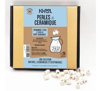 KHOOL | 25 +1 Perlas de cerámica EM* naturales | Filtro agua grifo y jarra filtradora de agua | Mejora el sabor | Antical natural | Usable en lavadora o lavavajillas | 10 mm