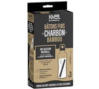 KHOOL BAMBOO - Hecho en Francia - 3 palos finos de carbón de bambú francés