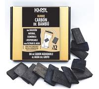 KHOOL | Carbón de Bambú para Camelbak & Bolsas de Agua | Purificador Natural | Elimina el mal sabor y olor | Hidratación mejorada | 12 Bloques