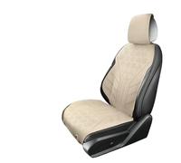 Khqdnh Funda Asiento Coche Funda Universal Asiento Coche Todas Las Estaciones Ante Perforado Transpirable Cojines Protectores Antideslizantes Cojín Asiento Coche(Beige Split seat10)