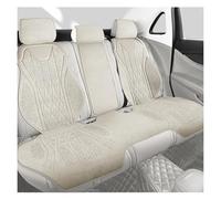 Khqdnh Funda Asiento Coche Protección Asientos Coche Funda Universal Asiento Transpirable Todas Las Estaciones Fundas Perforadas Gamuza Látex Automóvil Cojín Asiento Coche(Beige Rear Seats)