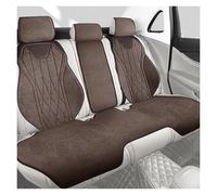 Khqdnh Funda Asiento Coche Protección Asientos Coche Funda Universal Asiento Transpirable Todas Las Estaciones Fundas Perforadas Gamuza Látex Automóvil Cojín Asiento Coche(Brown Rear Seats)