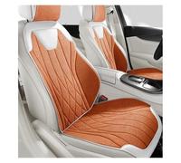 Khqdnh Funda Asiento Coche Protección Asientos Coche Funda Universal Asiento Transpirable Todas Las Estaciones Fundas Perforadas Gamuza Látex Automóvil Cojín Asiento Coche(2pc Orange Seats)