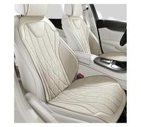 Khqdnh Funda Asiento Coche Protección Asientos Coche Funda Universal Asiento Transpirable Todas Las Estaciones Fundas Perforadas Gamuza Látex Automóvil Cojín Asiento Coche(2pc Beige Seats)