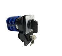 KHRKHHXLA con Llave 63A 660V Control de Circuito Selector de Motor LW26-63/2 Contacto de Plata Bipolar YMW26-63 Interruptor de Leva rotatorio de conversión(1234)