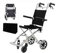KHSASDDC Silla de Ruedas Ligera de Viaje, con Freno de Pedal plegableSilla de Ruedas portátil de Ayuda médica para Viajar al Aire Libre en el hogar, el Peso sólo 36Lbs Apoyo 220 Lbs