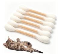 KHstylehoo Hisopos de algodón para gatos con hierba gatera, 6 piezas gigantes de larga duración y cuerdas dentales para gatitos grandes, juguetes interactivos para patear gatos