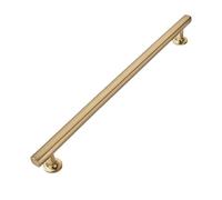 khtumeware Paquete de 1 tirador de gabinete sólido de bronce champán, resistente, centro de agujero de 12 pulgadas, tiradores cuadrados para gabinete, cocina, baño, tocador, 1 paquete