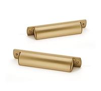 khtumeware Paquete de 10 tiradores de cajón de 3 pulgadas, color bronce champán, tiradores para gabinetes, accesorios de cocina, manijas de cajones, pomos de 3 pulgadas entre agujeros