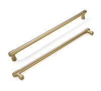 khtumeware Paquete de 6 tiradores de bronce champán de 12 pulgadas (305 mm) de latón cepillado, tiradores de gabinete de cocina, extra largos, accesorios de gabinete de cocina, cajones y aparadores
