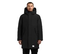 khujo Abrigo largo de invierno para hombre con capucha ajustable y cierres magnéticos Fogg S-XXL, Negro , L