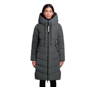 khujo Abrigo largo de invierno para mujer, abrigo acolchado cálido con capucha grande Mikia2-YM XS-XXL, Espuma verde, XXL