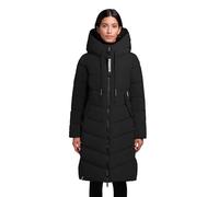 khujo Abrigo largo de invierno para mujer, abrigo acolchado cálido con capucha grande Mikia2-YM XS-XXL, Negro , M