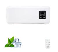 KHUKHU Aire acondicionado de pared 2 en 1 con calefacción y refrigeración, sin unidad exterior, minienfriador de pared de 2000 W con control remoto.