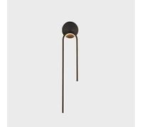 KhUkhu Aplique De Pared De Tubo Largo LED Negro para Interiores, Aplique De Pared Moderno De Latón para Pasillo, Entrada, Barra, Lámpara De Pared Lineal De Oro Cepillado para Dormitorio,Black Left