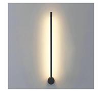 KHUKHU Apliques De Pared LED Lámpara Giratoria Cuerpo Escalera Pasillo Lámpara De Noche Luz De Lectura Tira De Luz De Pared(Black-50CM,Tritone Light)