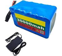 KHUKHU Batería de Iones de Litio for Bicicleta eléctrica de 24 V y 30 Ah for Motor de 50 W y 800 W con BMS de 20 A.