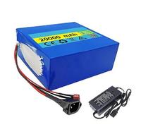 KHUKHU Batería de Iones de Litio for Bicicleta eléctrica de 60 V con Capacidad de 20 Ah, protección BMS integrada, Compatible con Motores de 200 a 1200 W, Incluye Cargador.(XT60 Plug)