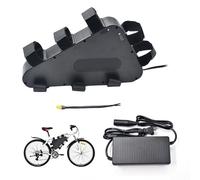 KHUKHU Batería for Bicicleta eléctrica de 36 V, 48 V y 52 V, 48 V y 28 Ah, con Bolsa Triangular for Motor de 100-1500 W y Cargador USB.(52V28AH with USB)
