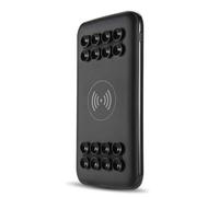 KHUKHU Cargador Inalámbrico Portátil De 10 000 Mah con Doble Puerto USB Y Ventosa, Compatible con iPhone XS/XR Y Todos Los Dispositivos Compatibles con Qi.,Negro