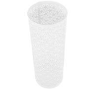 KhUkhu Cubo de Almacenamiento de Paraguas Barril de Paraguas Soporte para sombrillas Soporte para sombrillas húmedas Bote de Basura Alto Soporte para sombrillas de Exterior Blanco