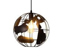 KhUkhu E27 Luces Colgantes Industriales Vintage Modernas Lámpara Colgante De Jaula De Arte De Hierro Iluminación De Techo, Lámparas Empotradas Iluminación Interior Lámpara Negra para Cocina, Bar,B