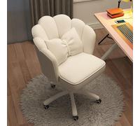 KHUKHU Escritorio de Oficina en casa, Silla Mariposa con Respaldo Medio, tapizado Moderno, capitoné, for computadora, Giratorio, Altura Ajustable, Terciopelo, tocador de Maquillaje