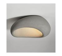 KHUKHU Japanese Style Wabi-sabi Foam Semi Flush Mount Ceiling Light E26/E27 Single Head Indoor Ceiling Lamp Handmade Sculpture Light Fixture For Restaurant Clothing Store Commercial(Gray)