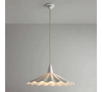 KhUkhu Lámpara Colgante De Cerámica Blanca, Lámpara Industrial Retro, Luces Colgantes con Diseño De Hoja De Loto, Accesorios De Iluminación E27, Lámparas Colgantes Minimalistas Nórdicas para Comedor