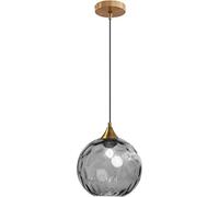 KHUKHU Lámpara Colgante De Cristal Con Forma De Globo, Soporte Moderno De Bronce Dorado Con Bola De Cristal De Colores, Lámpara Colgante Ajustable, Decoración Del Hogar For Sala De Estar, Cocina