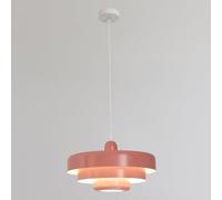 KhUkhu Lámpara Colgante De Metal Nórdico, Lámparas Colgantes Modernas De Mediados De Siglo, Diseño De 3 Capas, Lámpara De Techo De Metal Vintage para Sala De Estar, Pasillo, Lámparas,Rosado