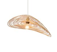 KHUKHU Lámpara Colgante Lámpara Colgante De Ratán Creativa Sala De Estar Nórdica Lámpara De Montaje Empotrado Lámpara Colgante Tejida Hecha A Mano For Comedor Cocina Isla Vestíbulo(70cm)