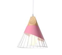 KhUkhu Lámpara Colgante Lámpara De Techo De Metal E27 Lámparas Colgantes Lámpara Industrial Vintage Lámpara De Salón Lámpara De Salón Moderna con Cable Lámpara Vintage para Salón,Rosado
