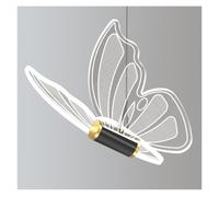 KHUKHU Lámpara Colgante LED For Mesita De Noche For Dormitorio, Lámpara Colgante De Mariposa Creativa Moderna, Barra Ajustable En Altura De Lujo, Lámpara Pequeña For Comedor, Lámpara Colgante