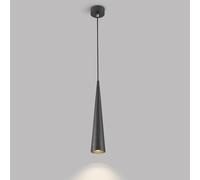KhUkhu Lámpara Colgante LED Moderna, Lámpara Colgante De Tubo Largo, Foco Colgante De Un Solo Cabezal, Luz Empotrable De Techo, Accesorio De Iluminación para Isla De Cocina,Negro,Warm Light