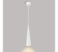 KhUkhu Lámpara Colgante LED Moderna, Lámpara Colgante De Tubo Largo, Foco Colgante De Un Solo Cabezal, Luz Empotrable De Techo, Accesorio De Iluminación para Isla De Cocina,Blanca,Three Color Light