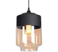 KHUKHU Lámpara Colgante Vintage, Lámpara Colgante De Cristal Moderna, Lámpara De Techo Industrial Retro E27 For El Hogar, Oficina, Cocina, Cafetería(Type-a 18cm)