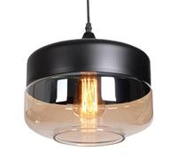 KHUKHU Lámpara Colgante Vintage, Lámpara Colgante De Cristal Moderna, Lámpara De Techo Industrial Retro E27 For El Hogar, Oficina, Cocina, Cafetería(Type-b 25cm)