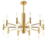 KhUkhu Lámpara De Araña Moderna De 10 Luces, Lámpara Colgante De Pantalla Acrílica, Lámpara De Techo Dorada Simple, Lámpara De Cocina, Comedor, Sala De Estar