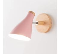 KhUkhu Lámpara De Pared E27 Tipo De Lámpara Lámpara De Pared con Enchufe para Sala De Estar O Dormitorio Lámpara De Noche Ajustable Macaron,Rosado
