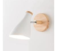 KhUkhu Lámpara De Pared E27 Tipo De Lámpara Lámpara De Pared con Enchufe para Sala De Estar O Dormitorio Lámpara De Noche Ajustable Macaron,Blanca