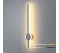 KhUkhu Lámpara De Pared Interior Regulable LED, Aplique De Tira Larga, Luces De Pared Arriba Y Abajo, Brillo Ajustable, Luces De Tira Modernas, Aluminio,Blanca,60CM 26W