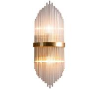 KHUKHU Lámpara De Pared Moderna De Cristal, Elegantes Accesorios De Pared Con Base De Latón for Dormitorio, Sala De Estar, Pasillo, Entrada, Hotel, Restaurante(1Pack)