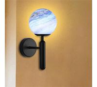 KHUKHU Lámpara De Pared Moderna Minimalista Planet Wall Uplighter 3000K-6000K Aplique De Pared Interior Redondo Ajustable For Sala De Estar, Dormitorio, Pasillo, Baño, Lámpara De Pared(D,C)