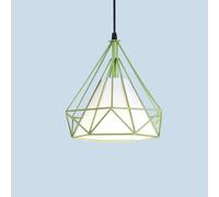 KhUkhu Lámpara De Techo De Alambre Negro, Lámpara Retro Vintage, Lámpara Colgante Moderna De Metal Mate, Lámpara Colgante, Pantalla De Estilo Industrial Vintage E27,Verde